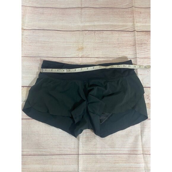 Lululemon Women's Black Athletic Speedy Active Shorts - 6 - Picture 6 of 11